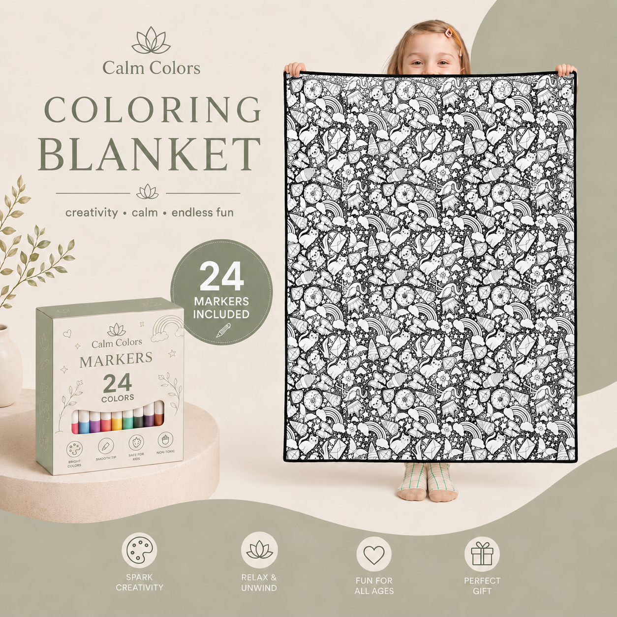 CalmColors™ Creative Blanket
